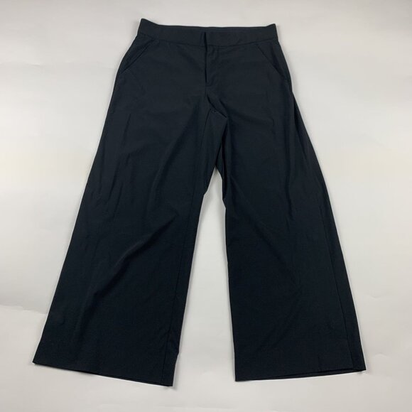 Athleta Black Tribeca Wide Leg Cropped Pant 2 - Picture 1 of 10